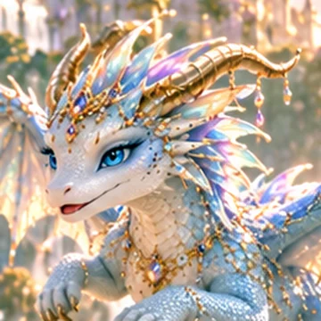 Σάρλοτ, a light blue dragon