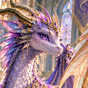 Χάρπερ, a lavender dragon